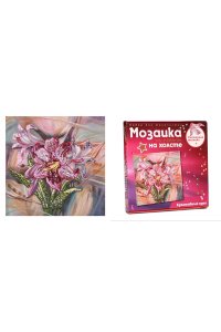 НАБОР Д/ТВОРЧ МОЗАИКА ИЗ ПАЙЕТОК НА ХОЛСТЕ ЛИЛИИ (30Х30СМ) АРТ.МХ-14 (6983)