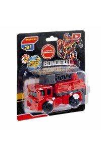 ИГРУШКА ТРАНСФОРМЕР РОБОТ-МАШИНА ГОРОДСКОЙ СЛУЖБЫ, 2В1 BONDIBOT BONDIBON, ПОЖАРНАЯ МАШИНА ВВ6388