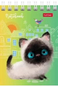 БЛОКНОТ 40Л А7 ХАТБЕР СПИРАЛЬ КОШАРИКИ АРТ.40Б7В1ГР (0405)