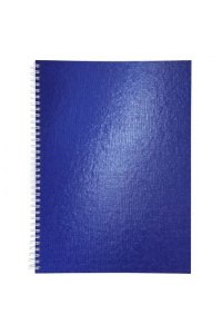 ТЕТР 96 КЛЕТ А4 ХАТБЕР СПИРАЛЬ БУМВИНИЛ METALLIC СИНЯЯ 96Т4БВВ1ГР (3833)