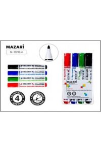 НАБОР МАРКЕРОВ Д/БЕЛОЙ ДОСКИ MAZARI 4ЦВ VORTEX M-15216-4 (9166)