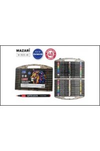 НАБОР МАРКЕРОВ АКРИЛ 48ШТ LUMO (КИСТЬ) MAZARI M-15231-48 (0826)