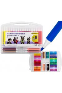 НАБОР МАРКЕРОВ АКРИЛ 48ШТ (ПЛАСТИК БОКС) DO-235 (0615)
