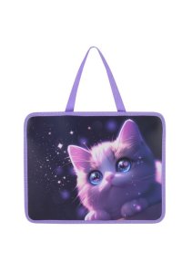 ПАПКА С РУЧКАМИ А4 10 СМ ПЛАСТИК FIRST LOVE CAT КОКОС 260337 (1743)