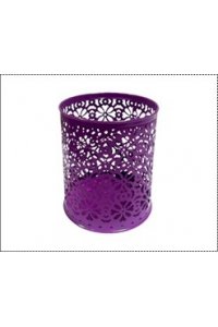 СТАКАН KWELT МЕТАЛЛ КРУГЛ АЖУРНЫЙ ЦВЕТЫ СИРЕНЕВЫЙ K-12498 (4920)