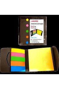 ЗАКЛАДКИБУМАЖНЫЕ 50X15 ММ, 75X75 ММ, 6X25 ЛИСТОВ ( В УПАК) DEVENTE 2011000 (9208)