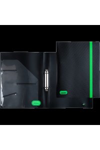 ПАПКА НА 2 КОЛЬЦАХ 25 ММ MONOCHROME РЕЗИНКА ЗЕЛЕНАЯ DEVENTE 3081006 (2025)