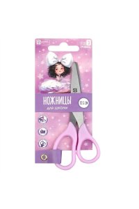 НОЖНИЦЫ 135ММ ФЕНИКС+ Д/ШКОЛЫ БАЛЕРИНА С БАНТОМ (СИРЕНЕВЫЙ) 72862