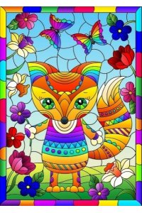 НАБОР Д/ТВОРЧ АППЛИКАЦИЯ БЛЕСТЯЩИЙ ВИТРАЖ ЛИСИЧКА АРТ.DT-1040-13V (400)