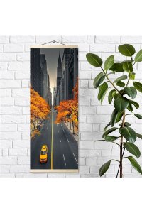 АЛМАЗНАЯ МОЗАИКА 35*90 ПАННО ЗОЛОТАЯ ОСЕНЬ В НЬЮ ЙОРКЕ АРТ.KM1110