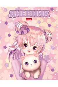 ДНЕВНИК Д/ШК 40Л ХАТБЕР ТВ МАТОВ ЛАМИН АНИМЕ С КОТИКОМ АРТ.40ДТ5В_30044