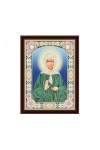АЛМАЗНАЯ МОЗАИКА 30*40СМ С ПОДРАМ ИКОНА МАТРОНЫ МОСКОВСКОЙ *РЫЖИЙ КОТ* АРТ.BH033 (9718)