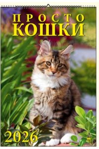 К-РЬ НАСТ 2026 ПРОСТО КОШКИ 6Л А3 350*500 ММ СПИРАЛЬ ДЕНЬ ЗА ДНЕМ АРТ.12610