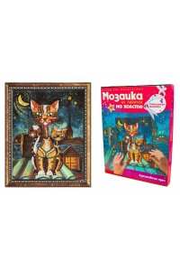НАБОР Д/ТВОРЧ МОЗАИКА ИЗ ПАЙЕТОК НА ХОЛСТЕ КОТЫ (30Х40СМ) АРТ.МХ-02(5474)