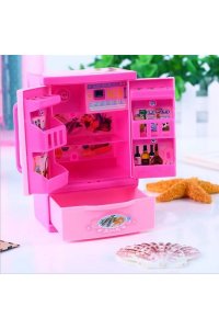 ИГРУШКА ХОЛОДИЛЬНИК (3665, JINHUAFENG) ОТКР-СЯ ДВЕРИ С ПОДСВЕТКОЙ И МОРОЗ. КАМЕРА 229270 (6652)