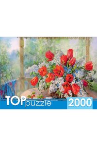 ПАЗЛЫ 2000 TOPPUZZLE О.ДАНДОРФ ТЮЛЬПАНЫ С ЧЕРЁМУХОЙ АРТ.РУКТП2000-1592 (5925)