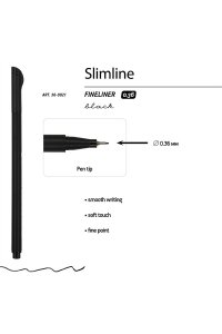 РУЧКА КАПИЛ ЧЕРН FINELINER SLIMLINE 0.36 ММ BRUNO VISCONTI 36-0021 (8458)