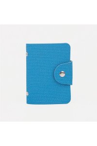 ВИЗИТНИЦА НА 12Л ИСК КОЖА ШЕЛЕСТ ГОЛУБОЙ /24 КАРТ НА КНОПКЕ/ СИМА-ЛЕНД АРТ.7815877