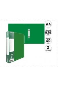 ПАПКА НА 2 КОЛЬЦАХ 40 ММ ЗЕЛЕНАЯ STANDART KWELT КР-000588 (6245)