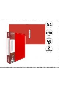 ПАПКА НА 2 КОЛЬЦАХ 40 ММ КРАСНАЯ STANDART KWELT КР-000589 (6276)