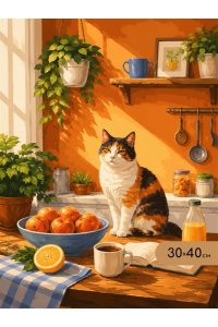 РОСПИСЬ ПО НОМЕРАМ 30*40 СОЛНЕЧНОЕ УТРО BAH0039 (3859)