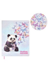 ДНЕВНИК Д/ШК 48Л ФЕНИКС+ МЯГ КОЖЗАМ ГЛИТТЕР ПАНДА 59663