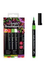 НАБОР БРАШ-МАРКЕРОВ 6ЦВ ВЕСНА ФЕНИКС+ 64532