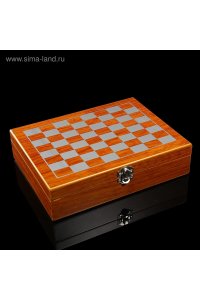 ПОДАРОЧНЫЙ НАБОР 7В1: ФЛЯЖКА, 4 РЮМКИ, ВОРОНКА, ШАХМАТЫСИМА-ЛЕНД АРТ.3470677