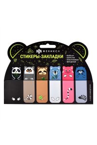 ЗАКЛАДКИ ПЛАСТИК 22X72 ММ 120 ШТ ЗООПАРК (С ЛИПКИМ КРАЕМ) ФЕНИКС+ 58493