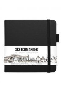 СКЕТЧБУК SKETCHMARKER 80Л 12*12СМ ЧЕРНЫЙ АРТ.2314002SM (6528)