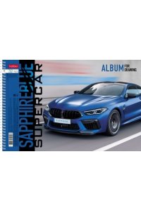 АЛЬБОМ Д/РИС 32Л ХАТБЕР СПИРАЛЬ BLUE SUPERCAR В АСС 32А4ВСП (4268)
