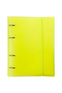 ТЕТР 120Л ХАТБЕР НА КОЛЬЦАХ DIAMOND NEON ЖЕЛТАЯ (С РЕЗИНКОЙ) АРТ.120ТК5ВР1_02037 (3969)