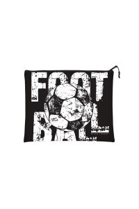 ПАПКА НА МОЛНИИ А4 34*26 СМ СИЛИКОН ФУТБОЛ (ЧЕРНАЯ) АЛЬТ 14-007/06 (6005)