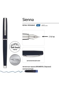 РУЧКА ПЕРЬЕВ SIENNA СИНИЙ КОРПУС/ЧЕРНЫЙ ФУТЛЯР BRUNO VISCONTI 20-0344/09 (4890)