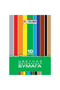 ЦВ БУМАГА А4 10Л 10ЦВ МЕЛОВАН /ПАПКА/ CREATIVE SET ХАТБЕР 10БЦ4М_05930 (0842)
