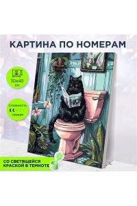 РОСПИСЬ ПО НОМЕРАМ 30*40 УТРЕННИЕ НОВОСТИСВЕТЯЩАЯСЯ КРАСКА MF0025 (1534)