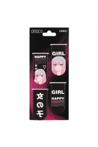 ЗАКЛАДКА НА МАГНИТЕ 4ШТ 25*55 КОКОС HAPPY ANIME 230832