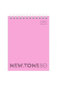 БЛОКНОТ 80Л А6 ХАТБЕР СПИРАЛЬ ПЛАСТИК NEWTONE PASTEL ПИОН АРТ.80Б6A1ГР_05018 (9425)