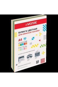 БУМАГА 10 ЦВ 100Л (5 ИНТЕНСИВ/5 ПАСТЕЛЬН ЦВ) А4 80 Г/М² DEVENTE 2072258 (9574)