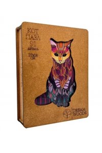 ПАЗЛЫ ФИГУРНЫЕ А4 КОТ /91 ДЕТ/ (ДЕРЕВО) K-003/Р-004 (2049)