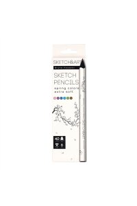 СКЕТЧ КАРАНДАШИ 6 ЦВ SKETCH&ART УТОЛЩЕНН ВЕСЕННИЙ ПЕЙЗАЖ BRUNO VISCONTI 30-0118/09 (8689)