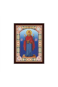 АЛМАЗНАЯ МОЗАИКА 30*40СМ С ПОДРАМ ИКОНА БОГОРОДИЦЫ НЕРУШИМАЯ СТЕНА*РЫЖИЙ КОТ* АРТ. BH11 (3947)