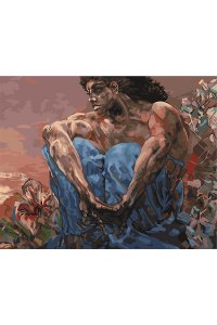 РОСПИСЬ ПО НОМЕРАМ 50*40СМ ВРУБЕЛЬ М.А. ДЕМОН (СИДЯЩИЙ) 