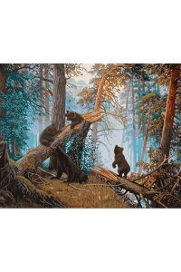 РОСПИСЬ ПО НОМЕРАМ 50*40СМ ШИШКИН И.И. УТРО В СОСНОВОМ ЛЕСУ 