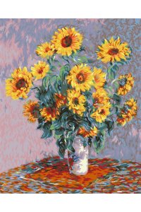 РОСПИСЬ ПО НОМЕРАМ 50*40СМ КЛОД МОНЕ ПОДСОЛНУХИ 