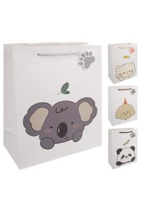 ПАКЕТ ПОДАР 26*32*12 ANIMALS ПОДВЕС-ОТКРЫТКА253855 (3670)
