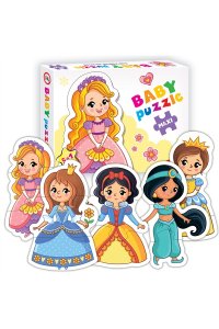 ПАЗЛЫ BABY PUZZLE ПРИНЦЕССЫ MAXI 5 В 1ДРОФА АРТ.4077