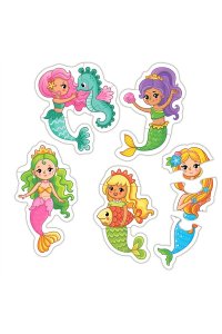 ПАЗЛЫ BABY PUZZLE РУСАЛОЧКИ MAXI 5 В 1 ДРОФА АРТ.4078