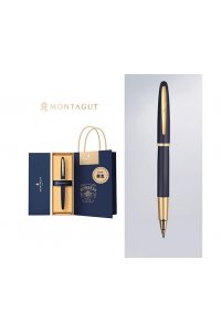РУЧКА РОЛЛЕР СИН 0,5 ММ MONTAGUT МЕТАЛЛ КОРПУС ТЕМНО-СИНЯЯ /ФУТЛЯР/ TJ-47/M902-1 (3636)