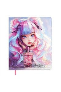 ДНЕВНИК Д/ШК 48Л ФЕНИКС+ КОЖЗАМ ПУХЛ ДЕВОЧКА С БАБЛ-ТИ АРТ.68670